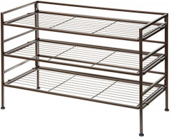 Amazon Basics Metal Shoe Rack - Multicolour, 9-Pair