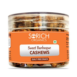 Sorich Organics Sweet Barbeque Cashew 150gm - Barbeque Cashew | Cashew Nuts | Sweet Cashew Nuts | Spicy Cashew Nuts | cashew w320 | Tasty Snacks