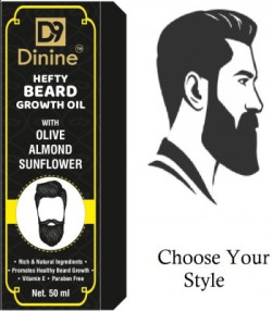 Dinine Men Beard Growth Oil 50 ml for More Beard Growth Hair Oil(50 ml)