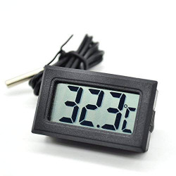 AptechDeals Mini LCD TPM-14 digital thermometer sensor wired for Room temperaure/fridges, Indoor Outdoor Portable Pocket LCD Electronic Temperature Meter