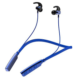 (Renewed) boAt Rockerz 235V2 Bluetooth Wireless In Ear Earphones With Mic With Asap Charge Technology, V5.0, Call Vibration Alert, Magnetic Eartips And Ipx5 Water & Sweat Resistance (Blue)