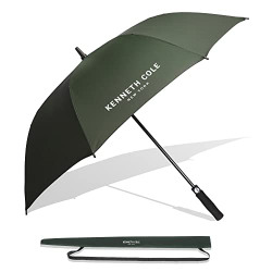 KENNETH COLE New York  Umbrella 23.5  Men/Women UV Protection Monsoon/Rainy & Sun Umbrella with Travel Sleeve/Cover (Green)