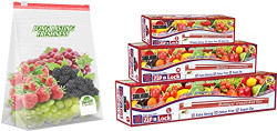Shalimar Zip 'N' Lock Reusable Slider Bag (3 Boxes) Combo Pack (Small + Medium + Large) Zip Lock Bag/Vegetable Bag/Freeze Bag/Multi-Purpose Storage Bag (Pack of 45 Bags) Color - Natural