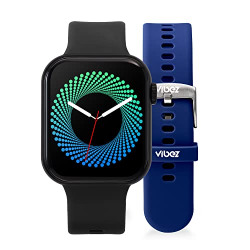 Vibez by Lifelong Smartwatch for Men|1.85  HD Display|One Watch .Two Straps|Bluetooth Calling, Multiple Watch Faces,Health Tracker,7-Day Battery (VBSWM180,Hype Series)