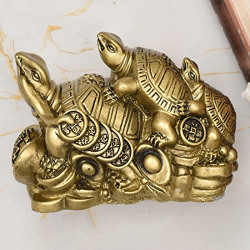 archies CURATIVE Vastu Feng Shui Resin Tortoises Idol/Showpiece Gifting for Diwali/Festivals/Parties Ideal for Home/Offices/Temples