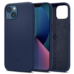 Spigen Sillicone Fit Back Cover Case for iPhone 13 Mini (Sillicone | Navy Blue)