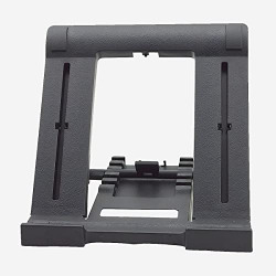 KACA Portable Tabletop Tablet Stand Mobile Holder, Desktop Stand, Cradle, Dock for iPad, Smartphone, Kindle, E-Reader, Fully Foldable, Adjustable Angle, Black