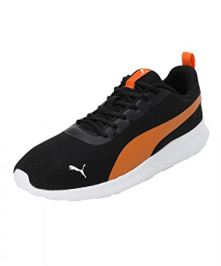 Puma Mens Fireball Black-Vibrant Orange-White Sneaker - 10UK (39139501)