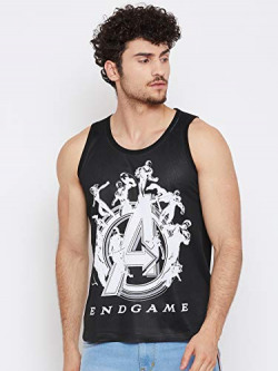Marvel Avengers Men's Printed Regular Vest (MMV0113P.2_2XL_Black