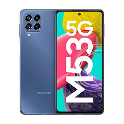 Samsung Galaxy M53 5G (Deep Ocean Blue, 8GB, 128GB Storage) | 108MP | sAmoled+ 120Hz | 16GB RAM with RAM Plus | Travel Adapter to be Purchased Separately