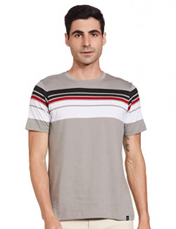 Amazon Brand - House & Shields Men's Regular T-Shirt (H&S-T-CD1-D1-C_Ash L)