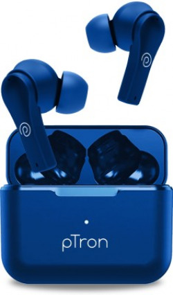 PTron Basspods Buds Plus Bluetooth Headset(Blue, True Wireless)