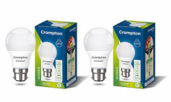 crompton Dyna Ray 5W Round B22 LED Cool Day Light Pack of 2