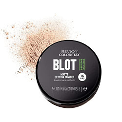 Revlon ColorStay Blot Face Powder, Mattifying, Blurring & Oil Absorbing Setting Powder, Absorb Sebum, Blurs Imperfections and Reduces Pore Appearance, 0.5 oz