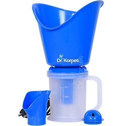 Dr. Korpet 3 in 1 Vapourizer steamer for cough and cold adults & facial steam [Blue White] [Make in India] (1 meter)