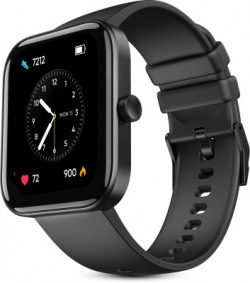 Mivi Model E with 1.69" Display, 7-Day Battery Life , Spo2, Heart Rate Monitor. Smartwatch(Black Strap, Regular)