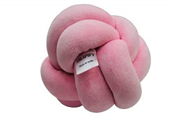 Grapify Baby Play Ball/Knotted Ball Cushion,Cradle Decor/Baby Cot Decor/Decorative Pillow, Chunky Pillow, Woven Pillow,Color Choice,Home Sofa Nursery Decoration, Home Warming Gift Color Pink