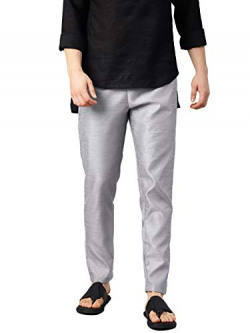 Freehand Men's Slim Casual Pants (0419-PYJAMA01-07_Grey_Medium)