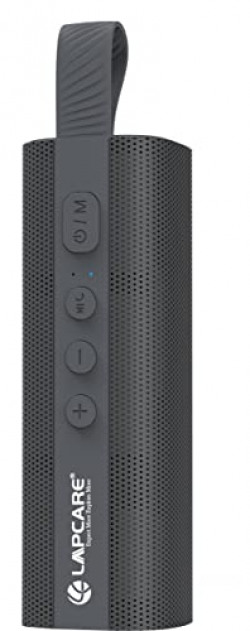 Lapcare Gobeat LBS-004 Bluetooth 10 Watt Portable Speaker, 10 Hours Playtime, Powerful Bass, Dual Diaphragm, FM, Micro SD Option, Wireless Speaker - Black