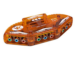 KEBILSHOP RCA Splitter with 3-Way Audio, Video RCA Switch Box + RCA Cable for Connecting 3 RCA Output Devices to Your TV,VIDEO GAMES,DVD PLAYER.More BLACK