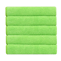Bathla Spic & Span Multi Purpose Micro Fiber Cleaning Cloth - 340 GSM: 30cmx30cm (Pack of 5 - Fluorescent Green)