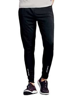 Selvia Men's Solid Lycra Full Elastic Jogger Track Pant(446TK114N-M_Black)
