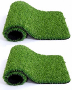 UNFOLD HAPPINESS PP (Polypropylene) Door Mat(Green, Medium, Pack of 2)