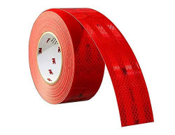 AutoVision 3M 2 inch x 5 Feet High Intensity Reflective Conspicuity Tape, Red