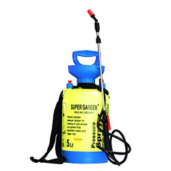 DGK Multipurpose Hand Compression 5 Litre Sprayer Suitable for Sanitization & Germs Protection Pressure Pump Hand Opreated Sprayer. (Yellow)