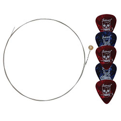 JUAREZ Celluloid 0.46mm 5 Picks & 1 x E 1st String Set JRCPK51