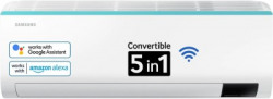 SAMSUNG Convertible 5-in-1 Cooling 2023 Model 1 Ton 3 Star Split Inverter AC with Wi-fi Connect  - White(AR12CYLZAGE/AR12CYLZAGENNA/AR12CYLZAGEXNA, Copper Condenser)