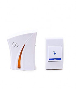 MDV Cordless Calling Remote Door Bell for Home, Office, Warehouse and Factories, Pack of 1, White