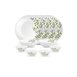 La Opala Novo Collection Opal Glass Crockery | for Family of 4 | Dinne