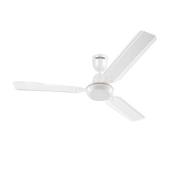 Hindware Snowcrest Jubilo Metallic 1200mm Designer 3 Blade Ceiling Fan with Premium Metallic Finish, Dust Resistant Aerodynamic Blades For Even Air Distribution (White)