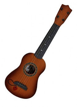 Luxansa 4-String Musical Acoustic Guitar Toy for Kids, Children's Learning Educational Instruments for Beginners Child with Ability Random Brown Color Best Piano Gift for Boys & Girls