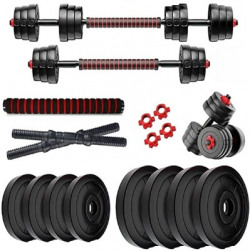 JASMINE 3 In 1 Convertible Dumbbells & Barbell Home Gym Set Kit For Home Workout Adjustable Dumbbell(10 kg)