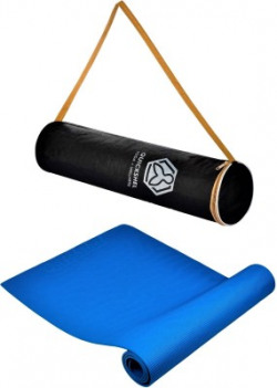 Quick Shel 100%EVA Eco Friendly Mat, Exercise & Gym Mat With Bag Blue 6 mm Yoga Mat