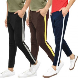 WellFitLook Striped Men Multicolor Track Pants