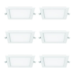 Polycab 15W LED Panel Light Scintillate Edge Slim Square Smart Offers Bright Lumination Long Lifespan No Harmful Radiation (Warm White, 3000K, 6 PCS, Cut Out: 5.9 inches)