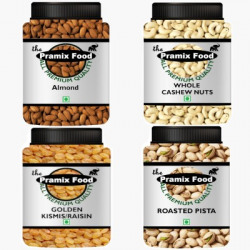 Pramix Dry Fruits Combo Pack Of Almond, Cashew, Golden Raisins, Pistachios - 400g Almonds, Cashews, Raisins, Pistachios(400 g)