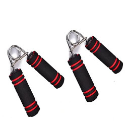 SPANCO (Model : Training) Pack of 2 (One Pair) Hand Gripper Wrist Exerciser Fitness Foam Hand Grip for Gym Stretching Hand strengtheners for Men Women (Black & Red)