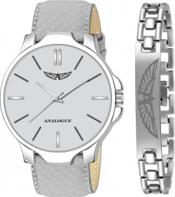 All Grey | Branded Bracelet | Stainless Steel | Combo | Silicon Mesh | Boys Analog Watch - For Men 428-GREY-GREY-BRACELET-SILVER