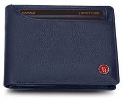 HORNBULL Nicolas Navy Leather Wallet for Men | RFID Blocking Mens Wallet | Wallets Men Leather