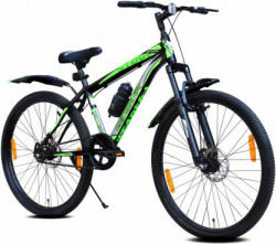 LEADER Stark 27.5T MTB Cycle/Bike with Dual Disc Brake and Complete Accessories 27.5 T Mountain Cycle  (Single Speed, Black)
