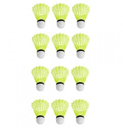 Spanco Badminton Shuttlecocks, Badminton Shuttlecock Pack of 12, Stable and Sturdy High Speed Badminton Shuttles, Training Shuttlecock for Indoor and Outdoor Sports