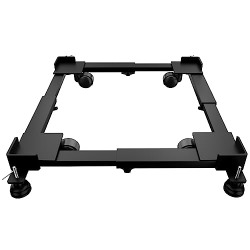 Lifelong Washing Machine Stand- Adjustable Metal Trolley with Wheels for Home with 4 Anti Vibration Rubber Grips- Stands upto 160 Kg Weight, Also Suitable for Dishwasher, Air Cooler (LLHARS01, Black)