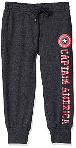 Captain America by Kidsville Boy's Regular Joggers (STY-18-19-005913_Grey_11-12 Years