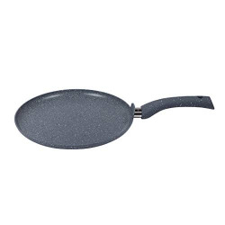 Wonderchef Granite Non-Stick Dosa Tawa | Induction Bottom | Soft-Touch Handles | Virgin Grade Aluminium | PFOA/Heavy Metals Free | 3.5mm | 24cm Non Stick Tawa | 2 Years Warranty | Grey