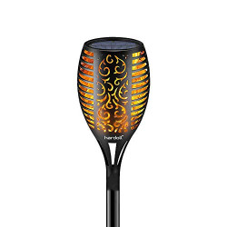 hardoll Solar Lights for Home Waterproof 72 LED Flickering Flames Torches Outdoor Landscape Lights for Decoration for Garden (Pack of 1, Plastic)