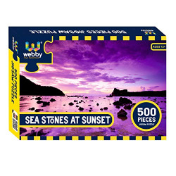 Webby Sea Stones at Sunset Jigsaw Puzzle, 500 Pieces
